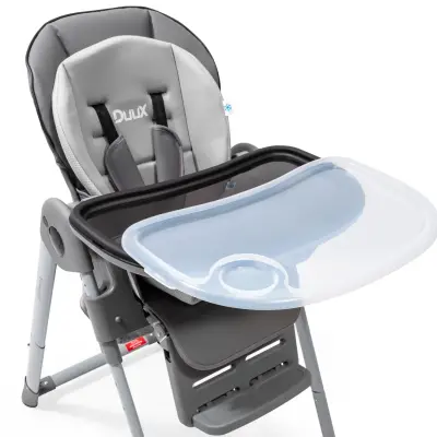 Duux Dinner Mama Sandalyesi Portatif Katlanır Yükseklik Ayarlı Tekerlekli İçi Pedli Antrasit - 7