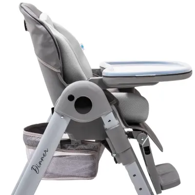 Duux Dinner Mama Sandalyesi Portatif Katlanır Yükseklik Ayarlı Tekerlekli İçi Pedli Antrasit - 10