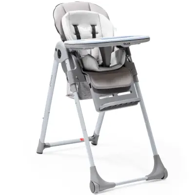 Duux Dinner Mama Sandalyesi Portatif Katlanır Yükseklik Ayarlı Tekerlekli İçi Pedli Antrasit 