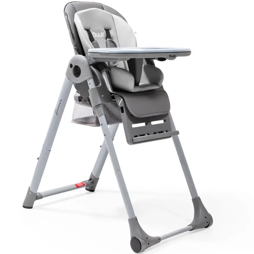 Duux Dinner Mama Sandalyesi Portatif Katlanır Yükseklik Ayarlı Tekerlekli İçi Pedli Antrasit - 14