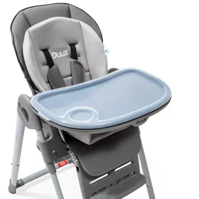 Duux Dinner Mama Sandalyesi Portatif Katlanır Yükseklik Ayarlı Tekerlekli İçi Pedli Antrasit - 12