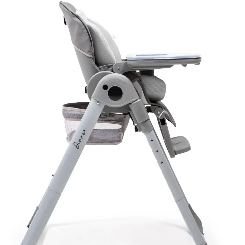 Duux Dinner Mama Sandalyesi Portatif Katlanır Yükseklik Ayarlı Tekerlekli İçi Pedli Antrasit - 16