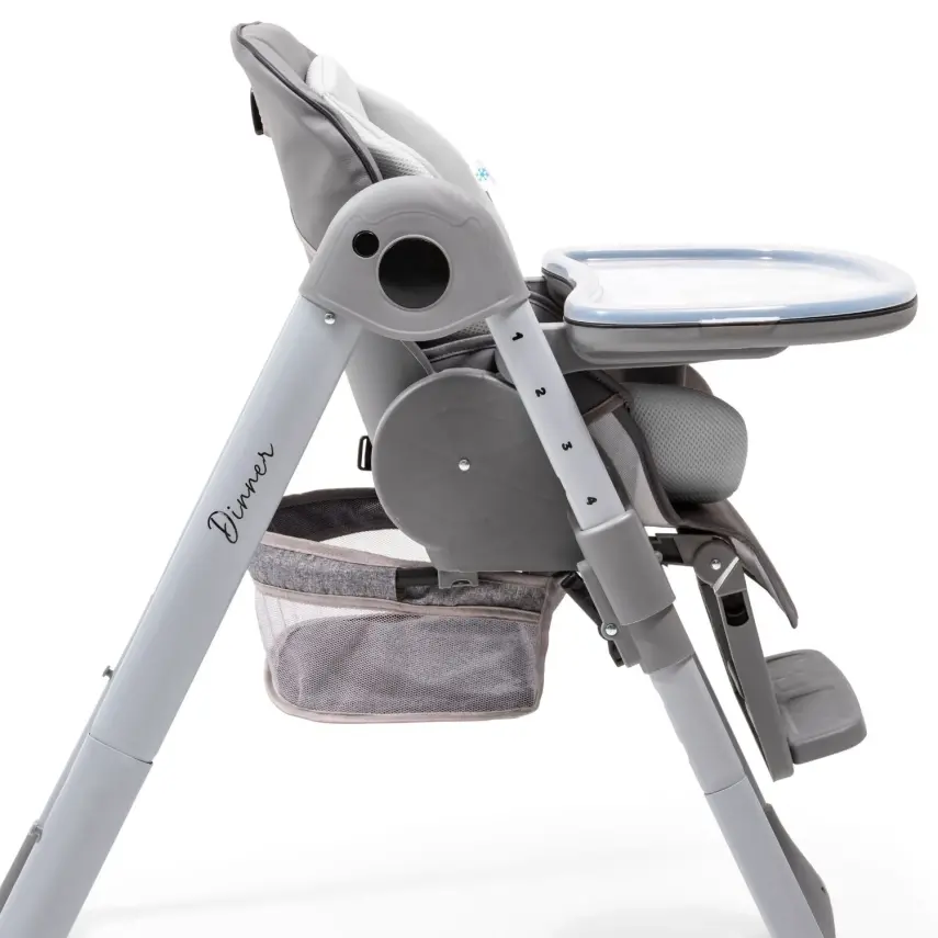 Duux Dinner Mama Sandalyesi Portatif Katlanır Yükseklik Ayarlı Tekerlekli İçi Pedli Antrasit - 20