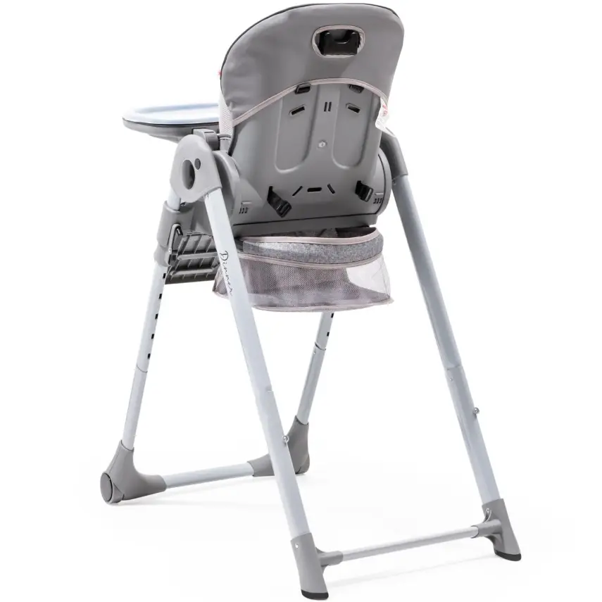 Duux Dinner Mama Sandalyesi Portatif Katlanır Yükseklik Ayarlı Tekerlekli İçi Pedli Antrasit - 22