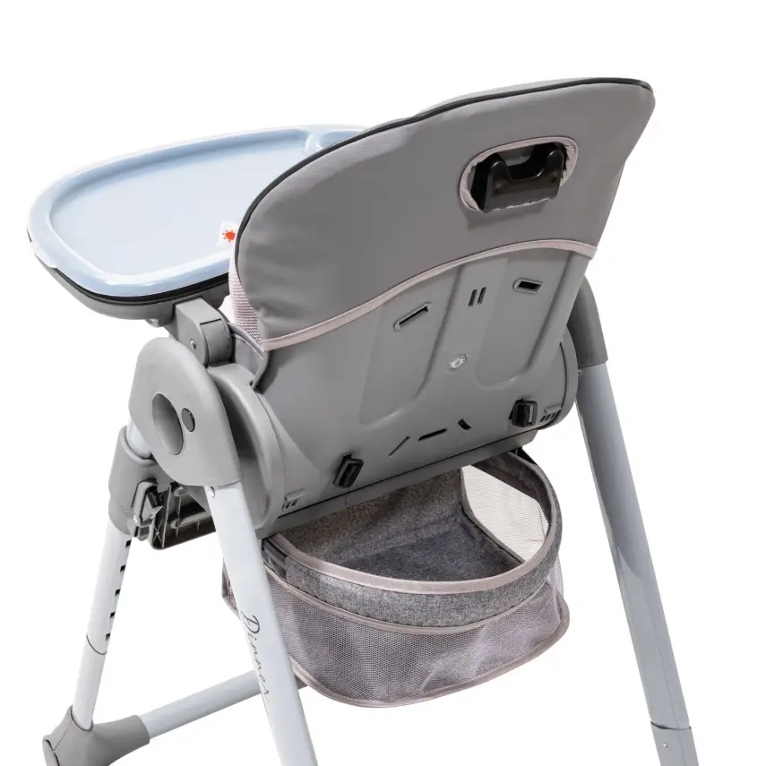 Duux Dinner Mama Sandalyesi Portatif Katlanır Yükseklik Ayarlı Tekerlekli İçi Pedli Antrasit - 11