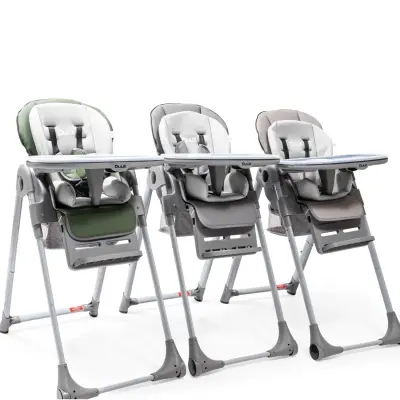 Duux Dinner Mama Sandalyesi Portatif Katlanır Yükseklik Ayarlı Tekerlekli İçi Pedli Antrasit - 23