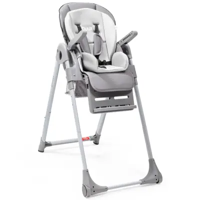 Duux Dinner Mama Sandalyesi Portatif Katlanır Yükseklik Ayarlı Tekerlekli İçi Pedli Antrasit - 4