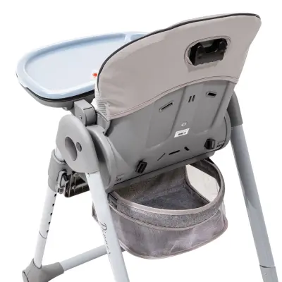 Duux Dinner Mama Sandalyesi Portatif Katlanır Yükseklik Ayarlı Tekerlekli İçi Pedli Gri - 5