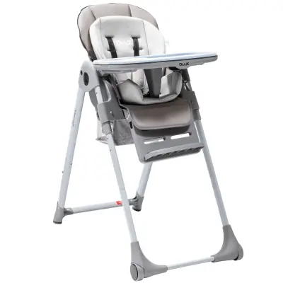 Duux Dinner Mama Sandalyesi Portatif Katlanır Yükseklik Ayarlı Tekerlekli İçi Pedli Gri - 1