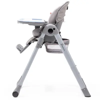 Duux Dinner Mama Sandalyesi Portatif Katlanır Yükseklik Ayarlı Tekerlekli İçi Pedli Gri - 9