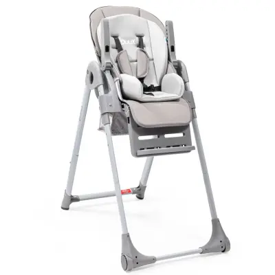 Duux Dinner Mama Sandalyesi Portatif Katlanır Yükseklik Ayarlı Tekerlekli İçi Pedli Gri - 3