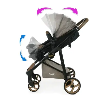 Duux Hill Travel Sistem Bebek Arabası Kahve - 17