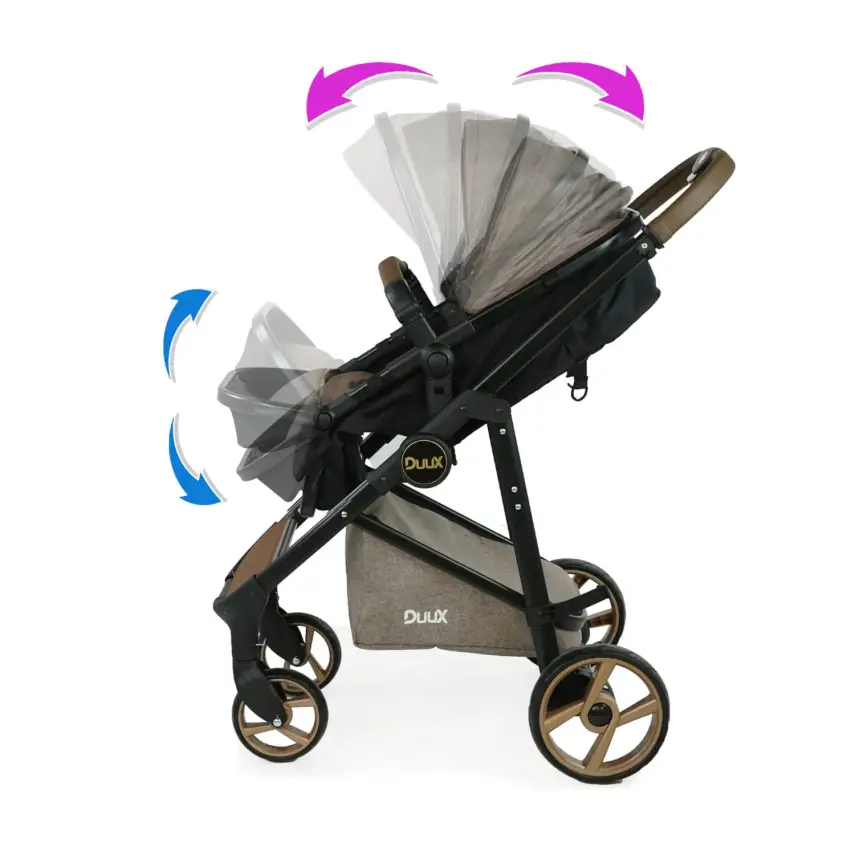 Duux Hill Travel Sistem Bebek Arabası Kahve - 17