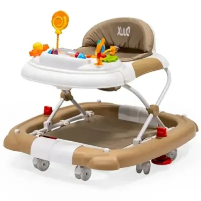 Duux Kidido 3 Kademeli Yükseklik Ayarlı Sallanan Bebek Yürüteci Kahverengi (1)