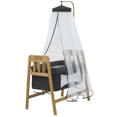 Duux Lora Ahşap Beşik 50*90 Gri