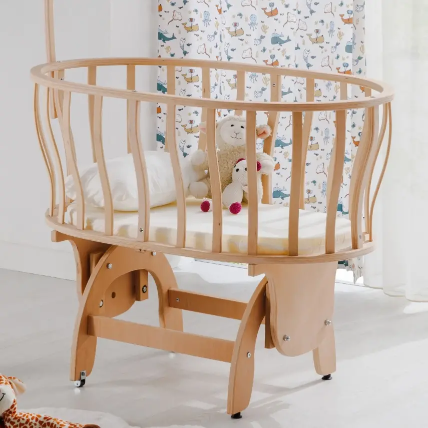 Duux Naturel Sepet Sallanır Beşik-Uyku Setli Krem - 3