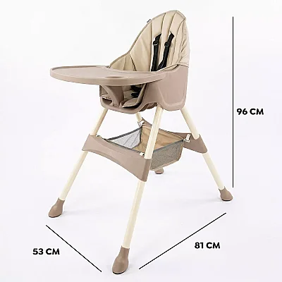 Duux Omega Sepetli Çıkarılabilir Tepsili Mama Sandalyesi Vizon - 14