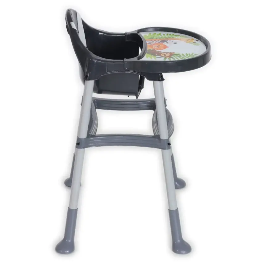 Duux Orman Desenli Portatif Katlaması Kolay Hafif 5 Nokta Emniyet Kemerli Basic Mama Sandalyesi Antrasit - 23