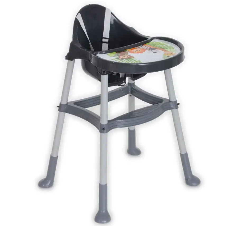 Duux Orman Desenli Portatif Katlaması Kolay Hafif 5 Nokta Emniyet Kemerli Basic Mama Sandalyesi Antrasit - 1