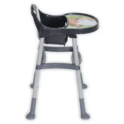 Duux Orman Desenli Portatif Katlaması Kolay Hafif 5 Nokta Emniyet Kemerli Basic Mama Sandalyesi Antrasit - 13