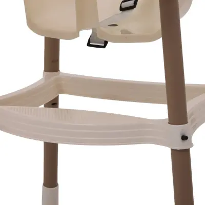 Duux Orman Desenli Portatif Katlaması Kolay Hafif 5 Nokta Emniyet Kemerli Basic Mama Sandalyesi Krem - 13