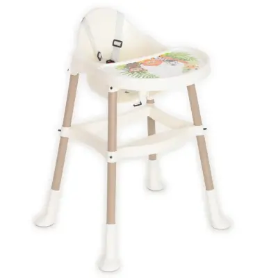 Duux Orman Desenli Portatif Katlaması Kolay Hafif 5 Nokta Emniyet Kemerli Basic Mama Sandalyesi Krem - 12