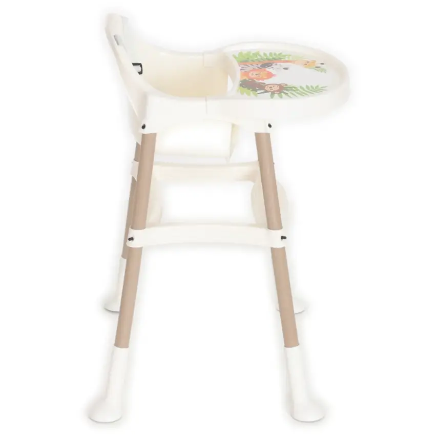 Duux Orman Desenli Portatif Katlaması Kolay Hafif 5 Nokta Emniyet Kemerli Basic Mama Sandalyesi Krem - 11