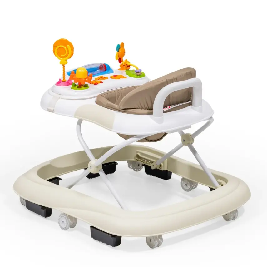 Duux Plano Oyuncaklı Müzikli 3 Kademeli Örümcek Bebek Yürüteci Bej - 14