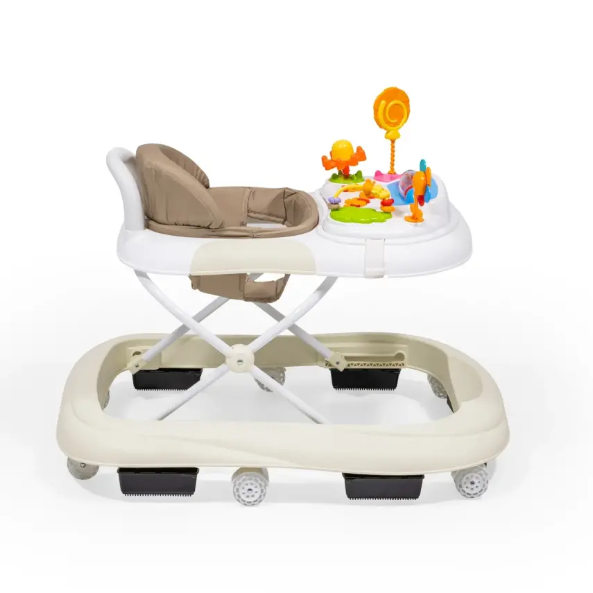 Duux Plano Oyuncaklı Müzikli 3 Kademeli Örümcek Bebek Yürüteci Bej - 16