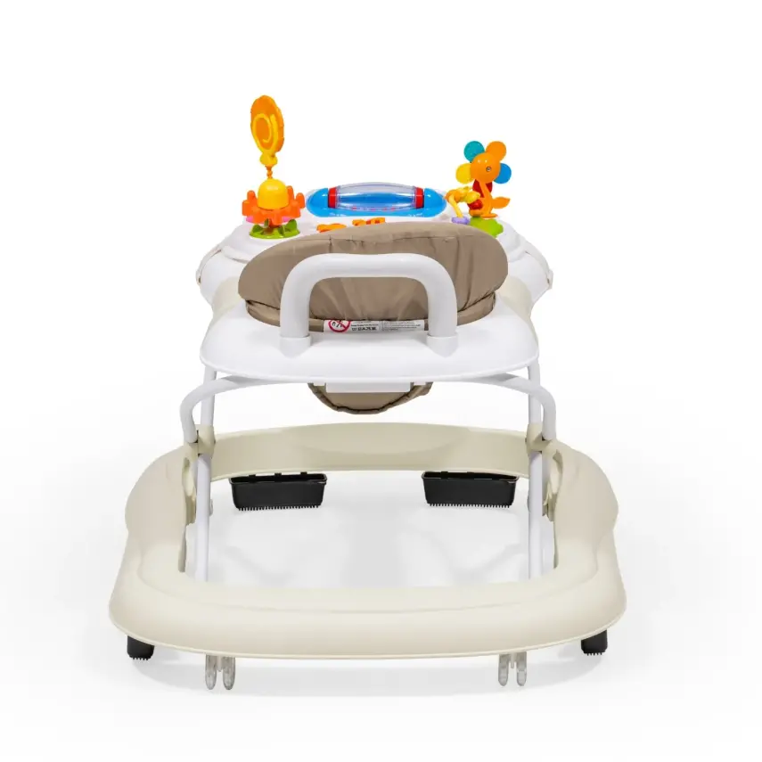 Duux Plano Oyuncaklı Müzikli 3 Kademeli Örümcek Bebek Yürüteci Bej - 4