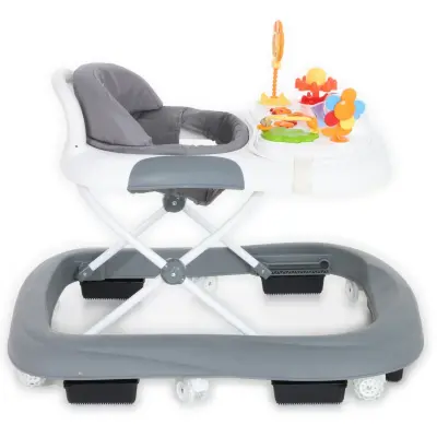 Duux Plano Oyuncaklı Müzikli 3 Kademeli Örümcek Bebek Yürüteci Beyaz - 3