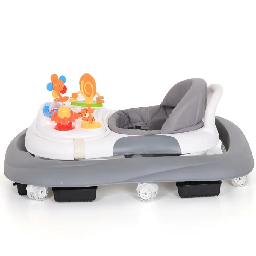 Duux Plano Oyuncaklı Müzikli 3 Kademeli Örümcek Bebek Yürüteci Beyaz - 9