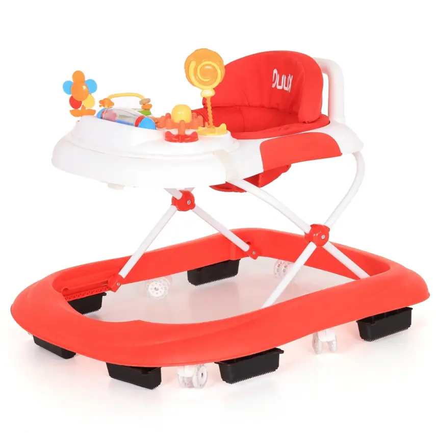 Duux Plano Oyuncaklı Müzikli 3 Kademeli Örümcek Bebek Yürüteci Kırmızı - 3