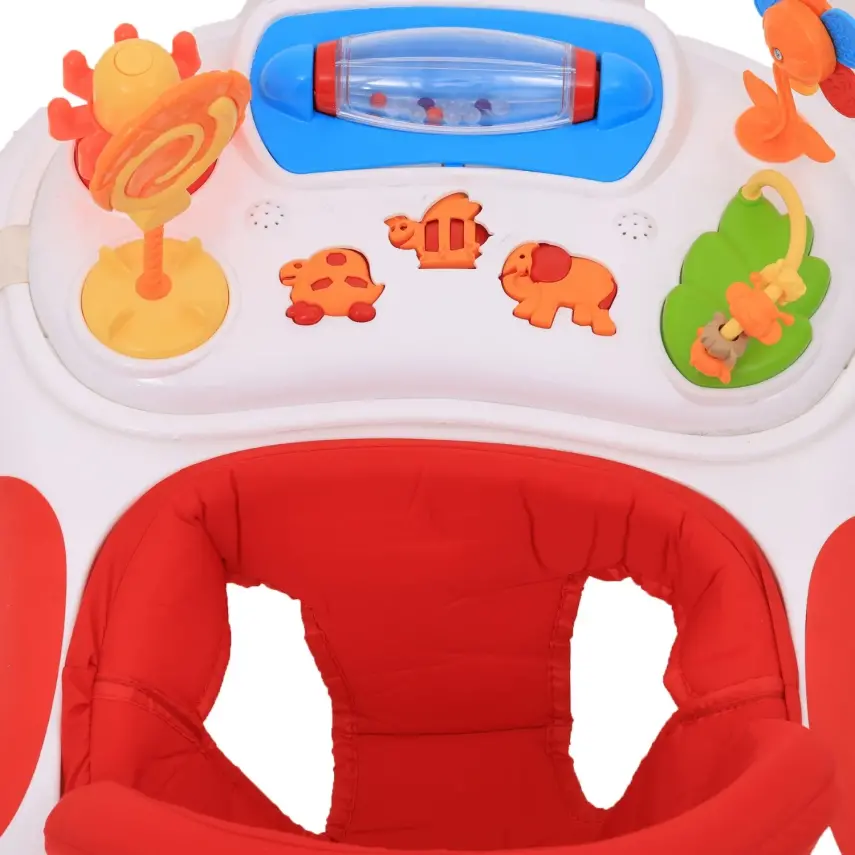 Duux Plano Oyuncaklı Müzikli 3 Kademeli Örümcek Bebek Yürüteci Kırmızı - 7