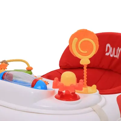 Duux Plano Oyuncaklı Müzikli 3 Kademeli Örümcek Bebek Yürüteci Kırmızı - 10