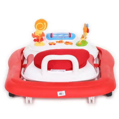 Duux Plano Oyuncaklı Müzikli 3 Kademeli Örümcek Bebek Yürüteci Kırmızı - 13