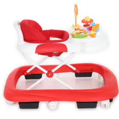 Duux Plano Oyuncaklı Müzikli 3 Kademeli Örümcek Bebek Yürüteci Kırmızı - 6