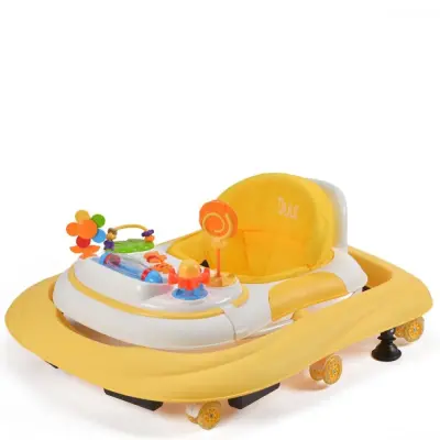 Duux Plano Oyuncaklı Müzikli 3 Kademeli Örümcek Bebek Yürüteci Sarı - 3