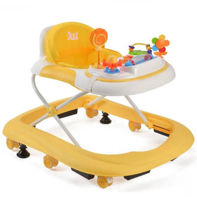 Duux Plano Oyuncaklı Müzikli 3 Kademeli Örümcek Bebek Yürüteci Sarı