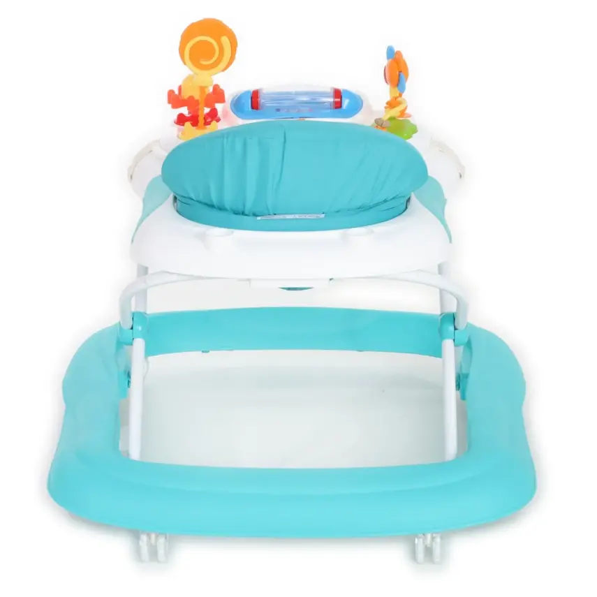 Duux Plano Oyuncaklı Müzikli 3 Kademeli Örümcek Bebek Yürüteci Turkuaz - 10