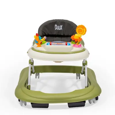 Duux Plano Oyuncaklı Müzikli 3 Kademeli Örümcek Bebek Yürüteci Yeşil - 4