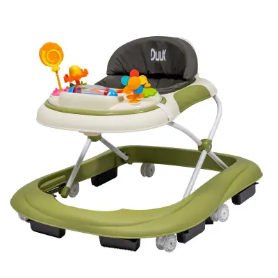 Duux Plano Oyuncaklı Müzikli 3 Kademeli Örümcek Bebek Yürüteci Yeşil (1)