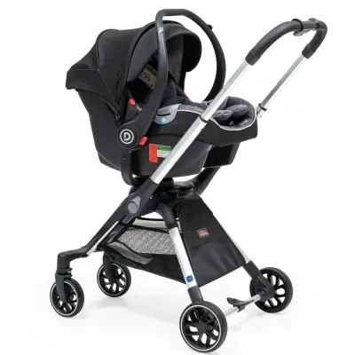 Duux Pro 360°Dönebilen Çift Yönlü Travel Sistem-Seyahat Sistem Bebek Arabası Black - 8