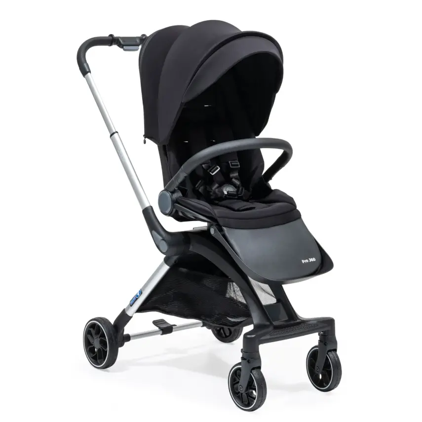 Duux Pro 360°Dönebilen Çift Yönlü Travel Sistem-Seyahat Sistem Bebek Arabası Black - 5