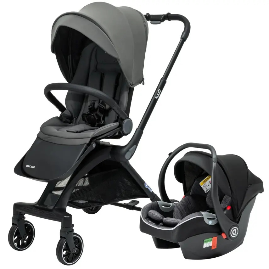 Duux Pro 360°Dönebilen Çift Yönlü Travel Sistem-Seyahat Sistem Bebek Arabası Grey - 2