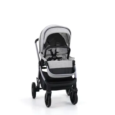 Duux Pro Max Katlanır Çift Yönlü Travel Sistem Bebek Arabası Light Grey - 6
