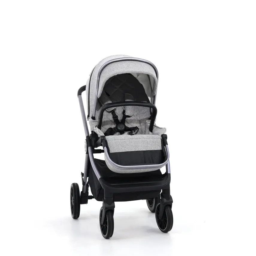 Duux Pro Max Katlanır Çift Yönlü Travel Sistem Bebek Arabası Light Grey - 6