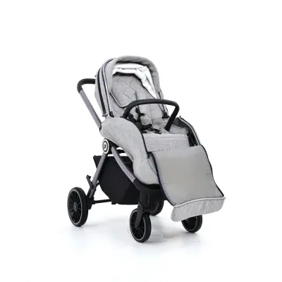 Duux Pro Max Katlanır Çift Yönlü Travel Sistem Bebek Arabası Light Grey - 5