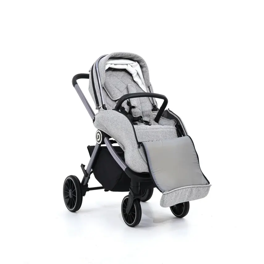 Duux Pro Max Katlanır Çift Yönlü Travel Sistem Bebek Arabası Light Grey - 5