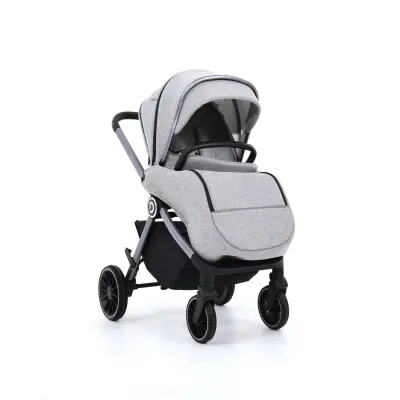 Duux Pro Max Katlanır Çift Yönlü Travel Sistem Bebek Arabası Light Grey - 2